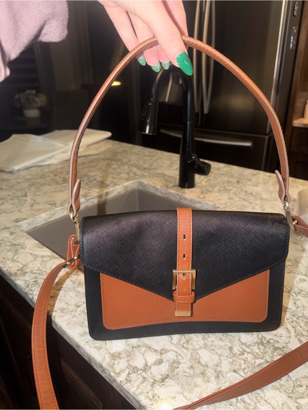 Time and Tru Women's Lori Front Flap Crossbody